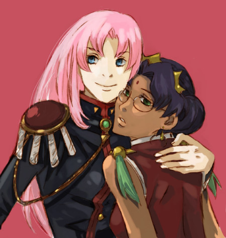 tenjou utena and himemiya anthy (shoujo kakumei utena) drawn by kazuki_(kazu-king)
