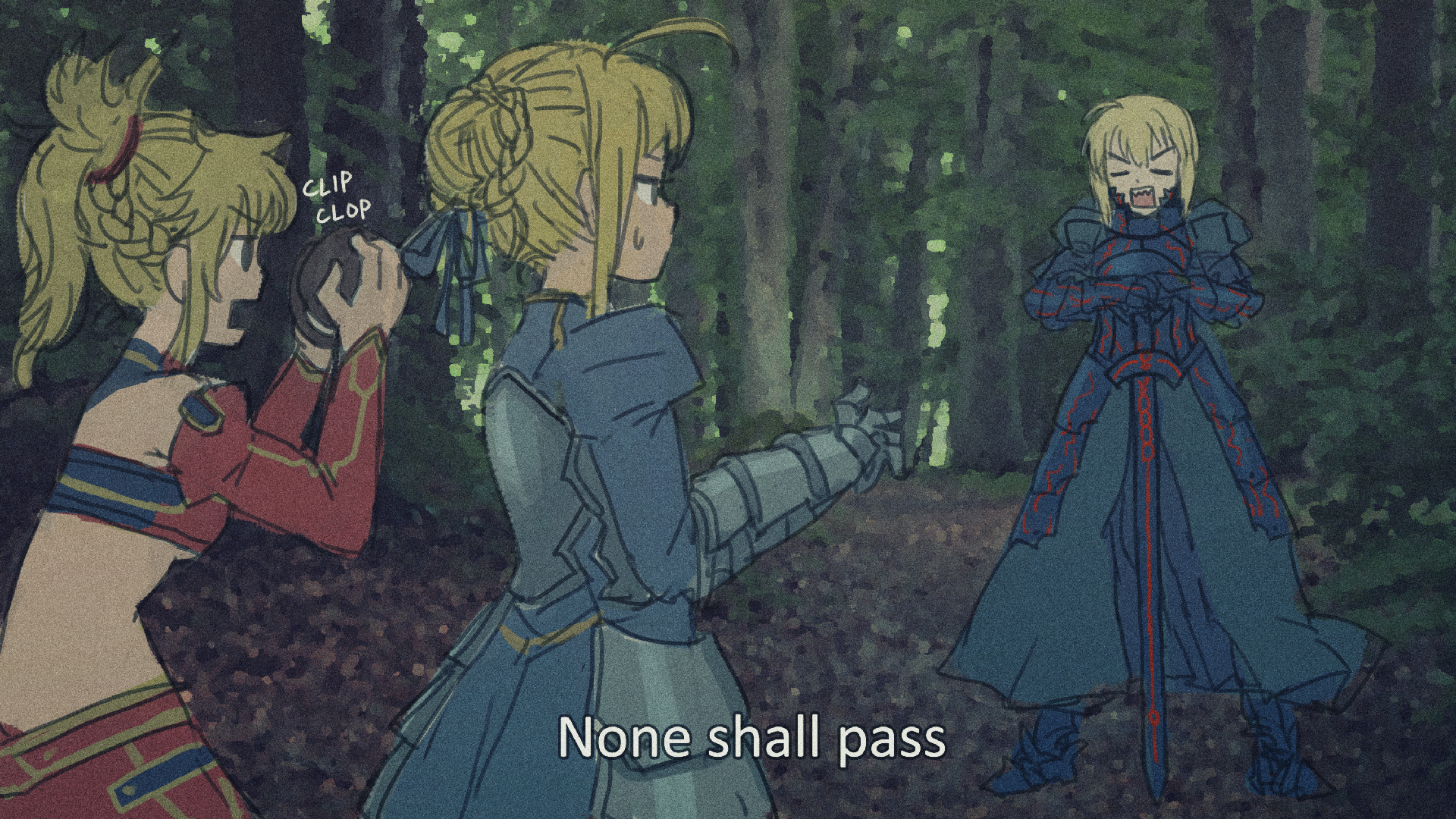 Artoria Pendragon Saber Mordred Saber Alter And Mordred Fate