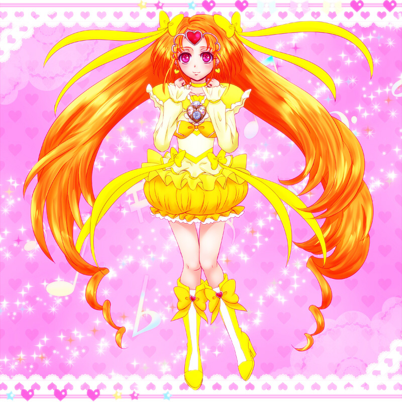 shirabe ako and cure muse (precure and 1 more) drawn by nontans