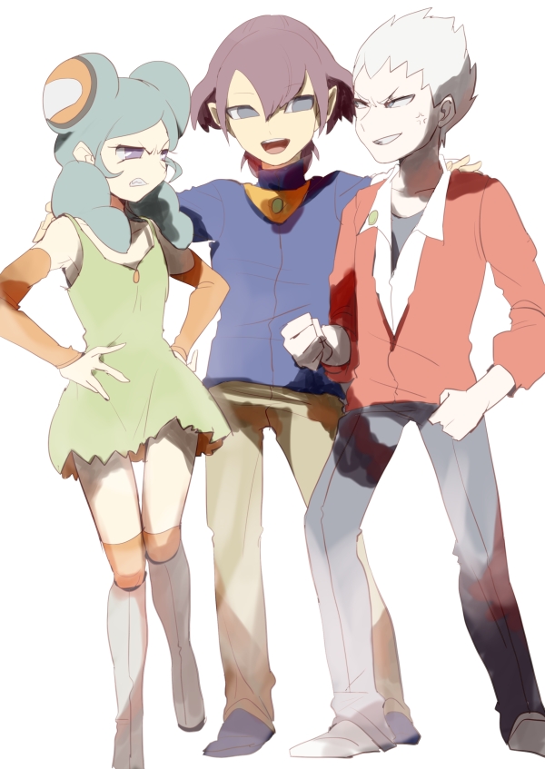 beta, alpha, and gamma (inazuma eleven and 2 more) drawn by yanyo_(ogino_atsuki)