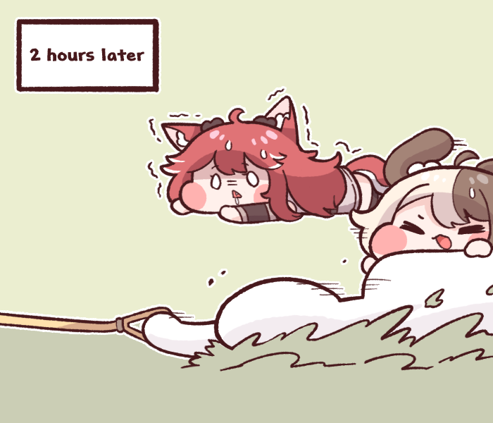 commander, hachiko of castling, and fenrir (last origin) drawn by bulga