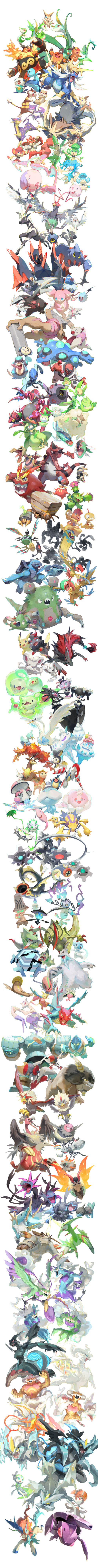 oshawott, snivy, tepig, litwick, chandelure, and 151 more (pokemon) drawn by e_volution