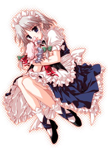 remilia scarlet and izayoi sakuya (touhou) drawn by sato-pon