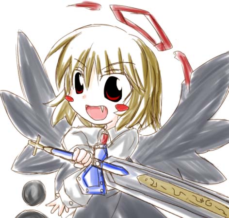 rumia and ex-rumia (touhou) drawn by r_pascal