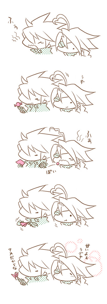 ragna the bloodedge and nu-13 (blazblue) drawn by hesocha