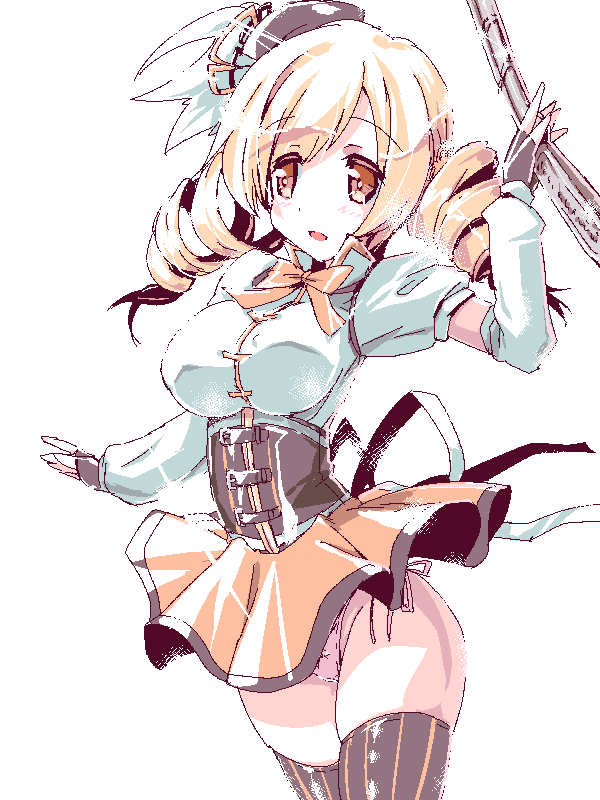 tomoe mami (mahou shoujo madoka magica) drawn by miuku_(marine_sapphire)