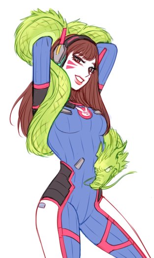 d.va (overwatch and 1 more) drawn by m_mim