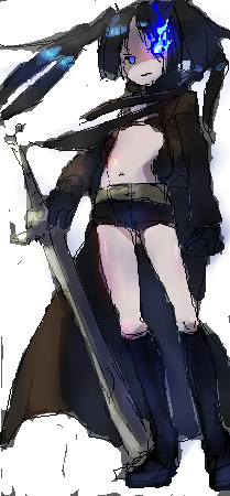 black rock shooter (black rock shooter) drawn by raku