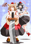 shameimaru aya and inubashiri momiji (touhou) drawn by akagi_yuuto