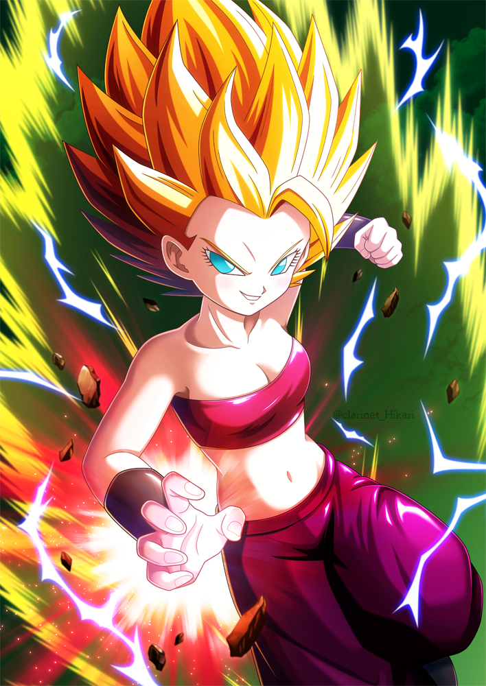 caulifla (dragon ball and 1 more) drawn by hikari_(hikari_no_kobako)