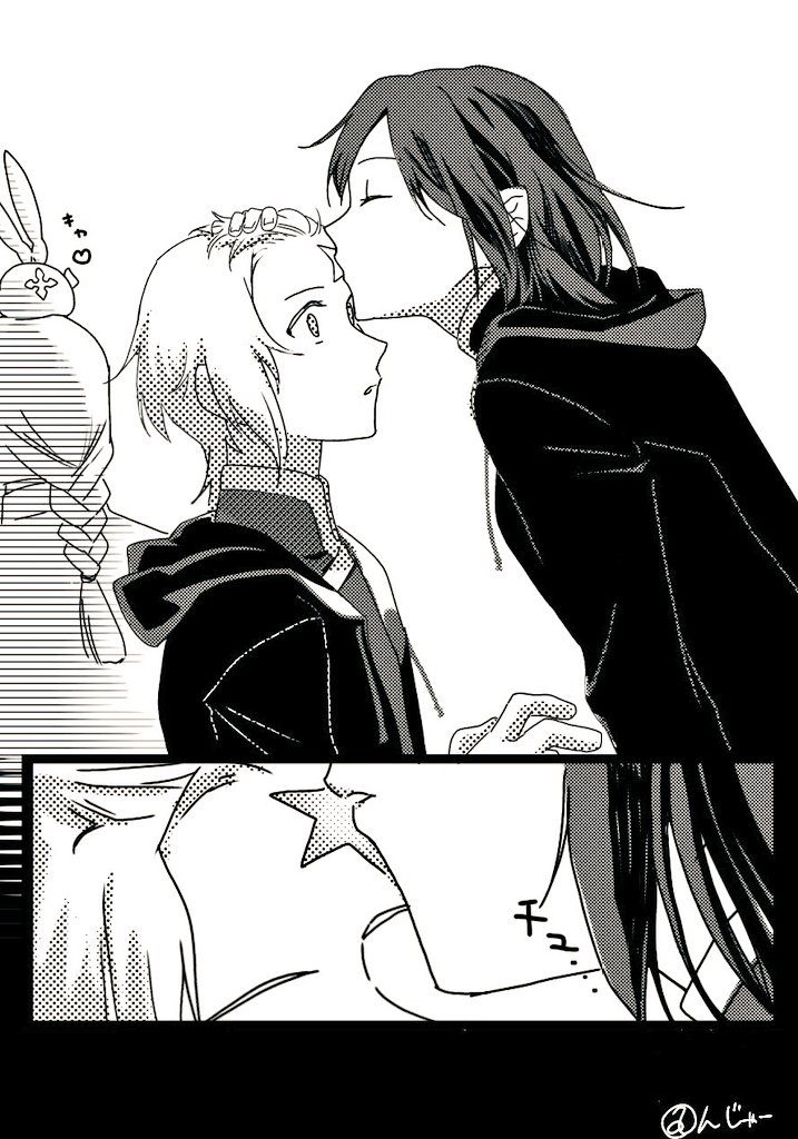 lenalee lee, allen walker, timcanpy, and howard link (d.gray-man) drawn by njiyaaa