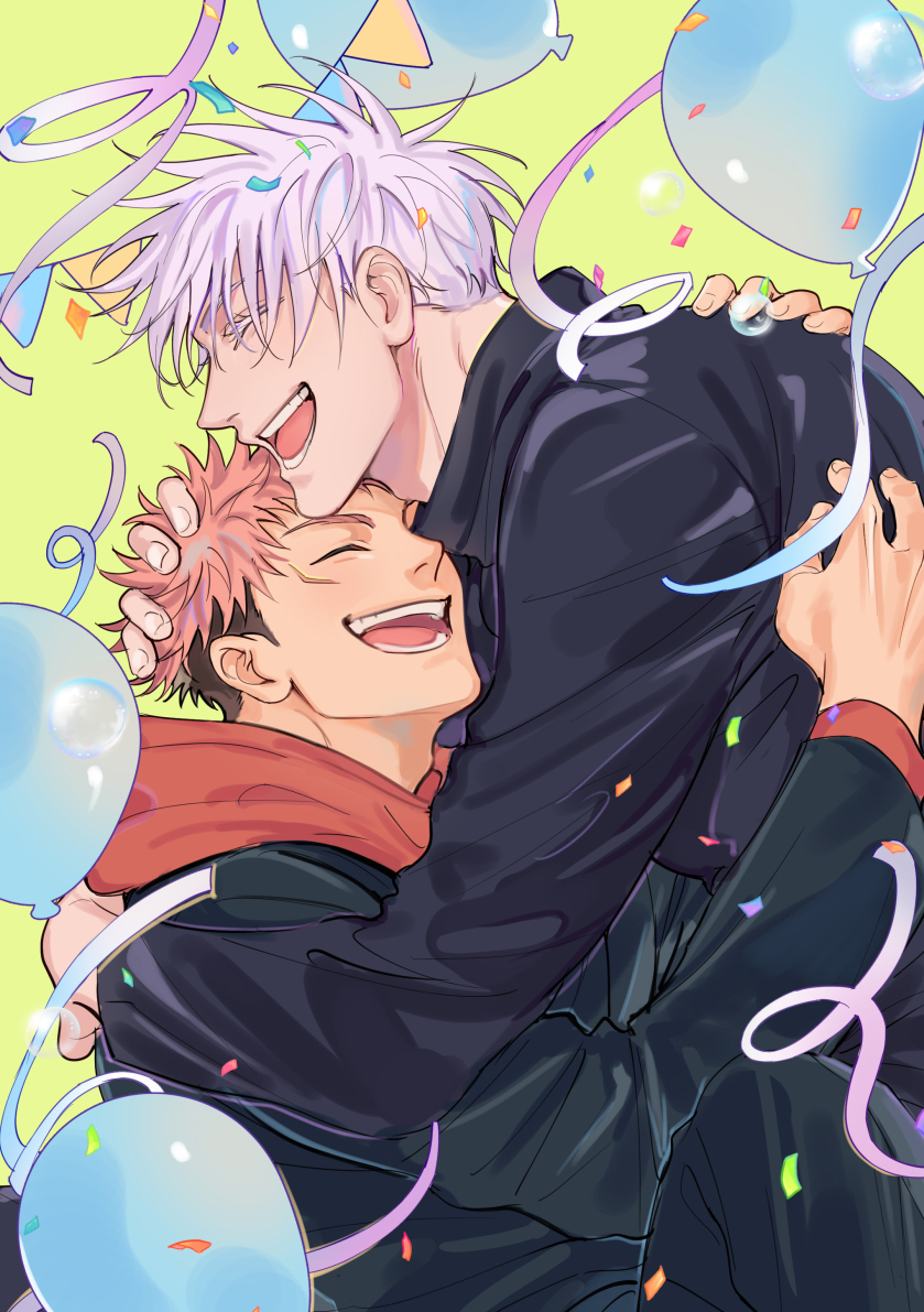 gojou satoru and itadori yuuji (jujutsu kaisen) drawn by bamthelapis