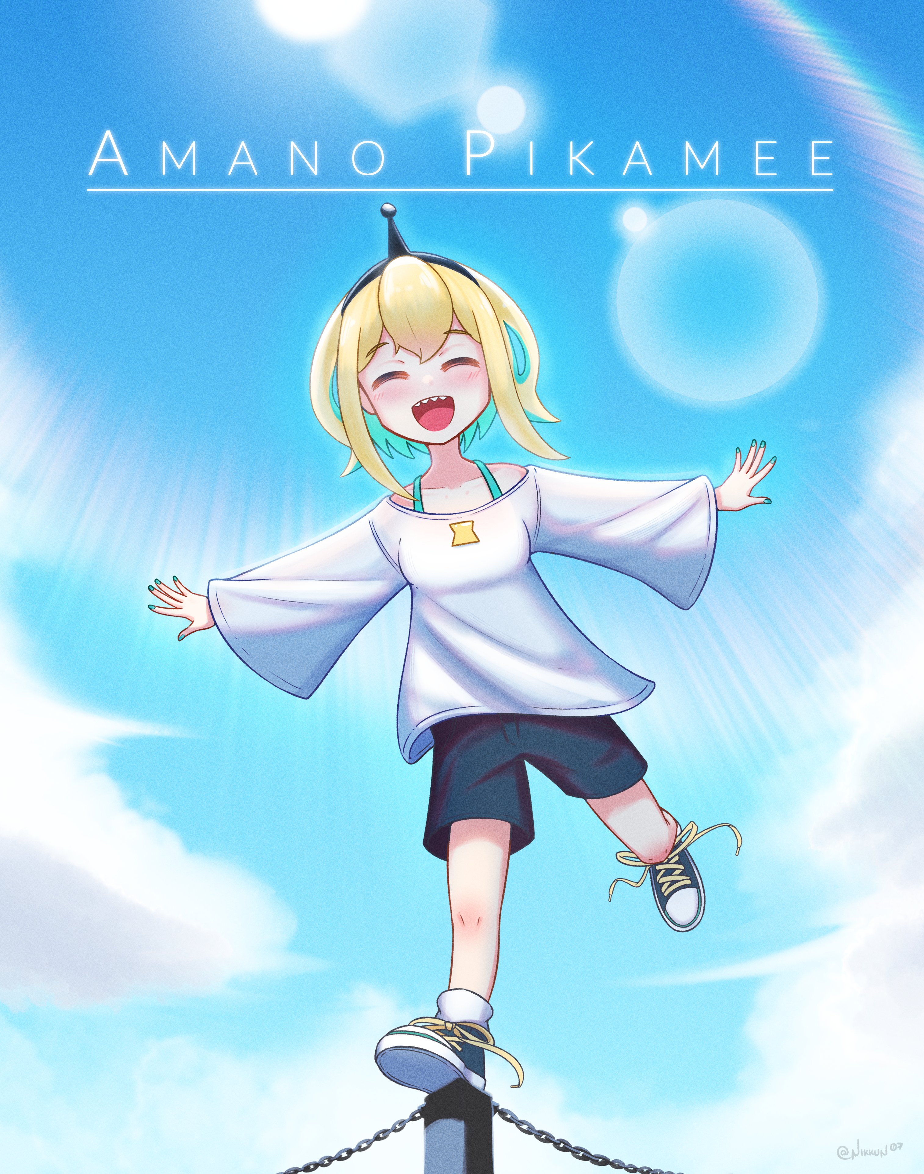 amano pikamee (voms) drawn by nikkun
