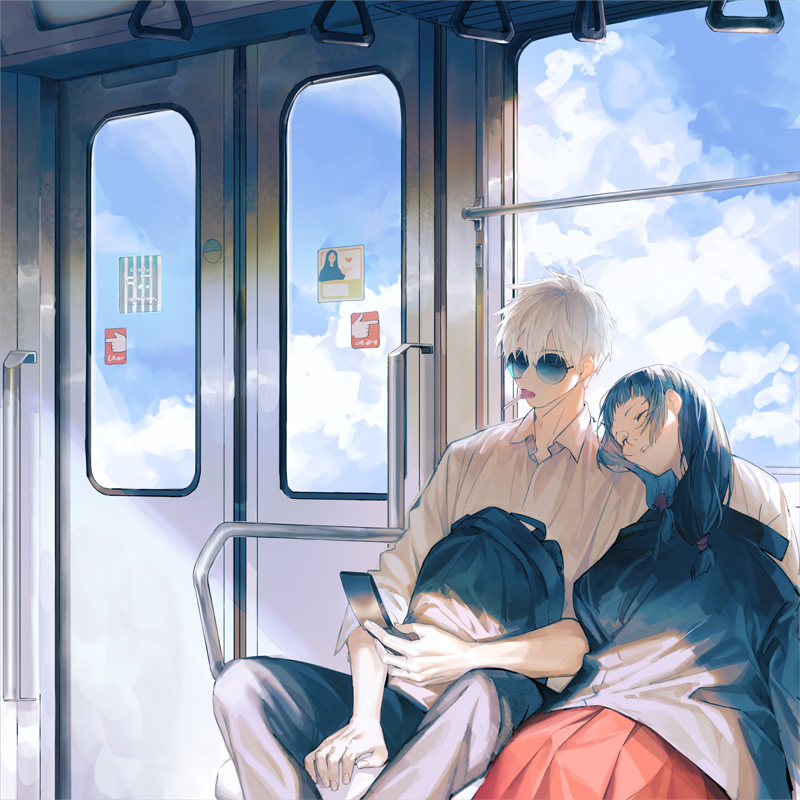 gojou satoru and iori utahime (jujutsu kaisen) drawn by suvin_(mononochi)