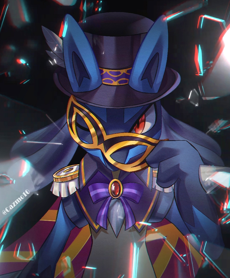 lucario (pokemon and 1 more) drawn by cazmo