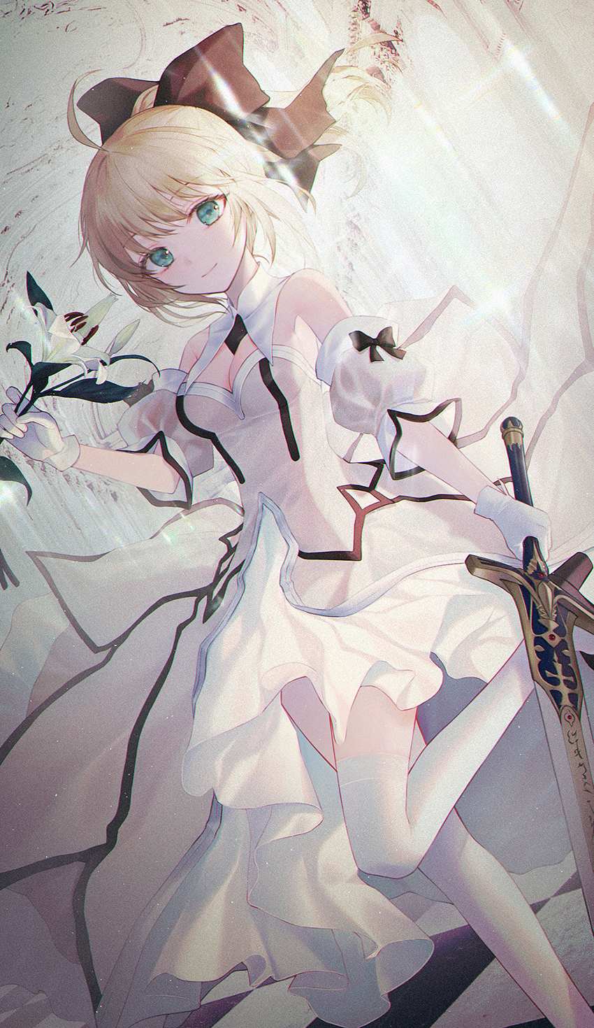 artoria pendragon and saber lily (fate and 1 more) drawn by no.aei