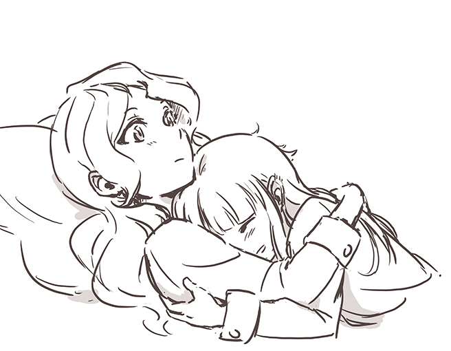 kagari atsuko and diana cavendish (little witch academia) drawn by tonton_(mathcaca24)