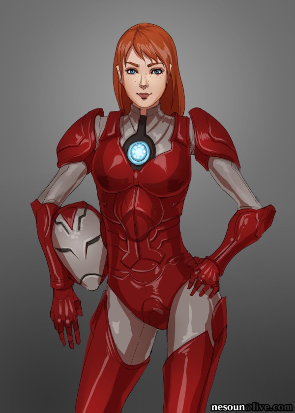 pepper potts and rescue (marvel and 1 more) drawn by nesoun