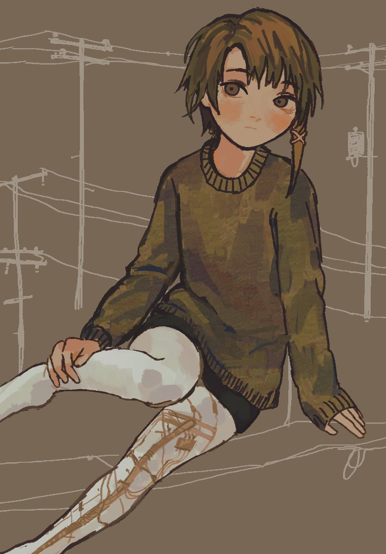 iwakura lain (serial experiments lain) drawn by io_(onisarashi)