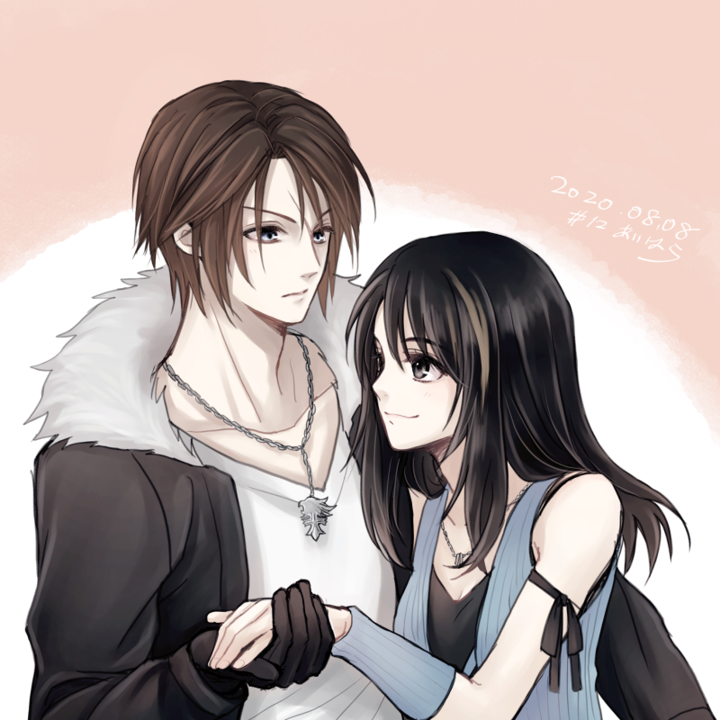 squall leonhart and rinoa heartilly (final fantasy and 1 more) drawn by hiryuu_(kana_h)