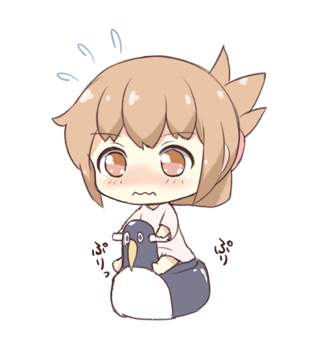 inazuma and failure penguin (kantai collection) drawn by gale_kawaii
