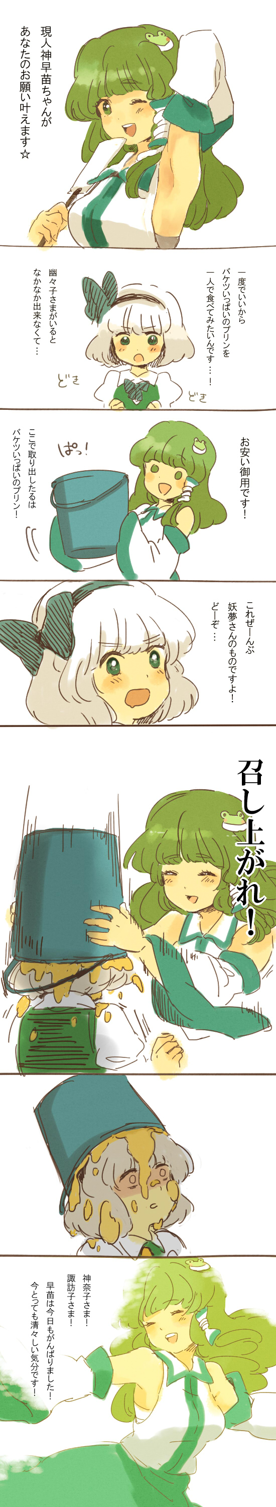 kochiya sanae and konpaku youmu (touhou) drawn by meeko