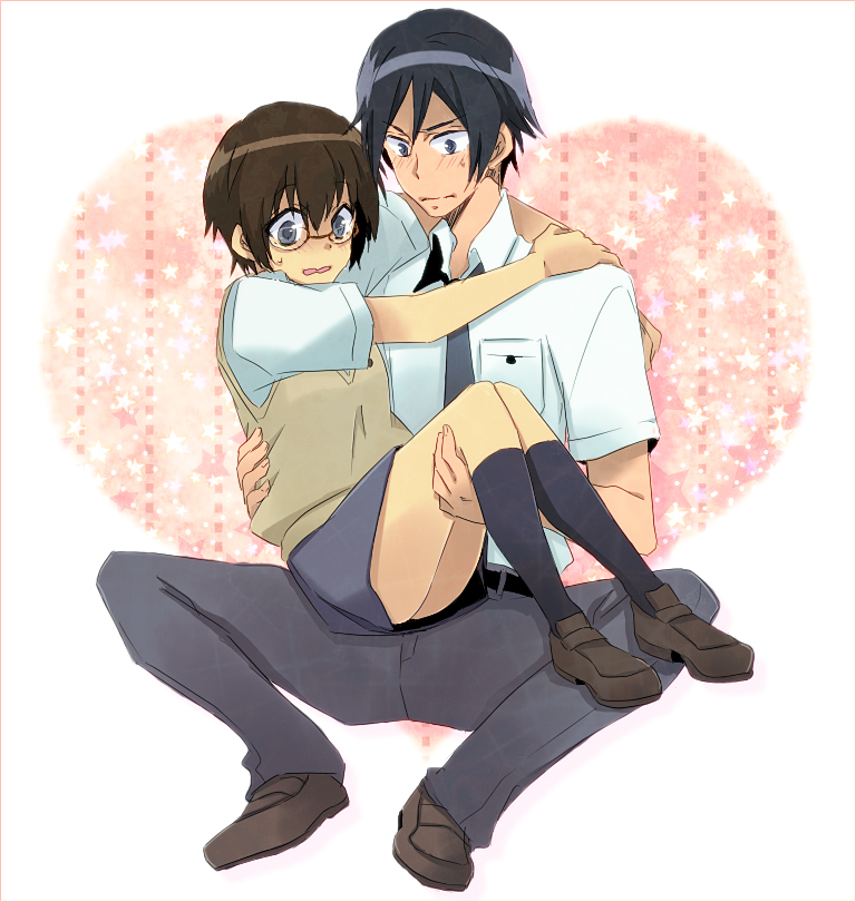 kousaka kyousuke and tamura manami (ore no imouto ga konna ni kawaii wake ga nai) drawn by huyukano