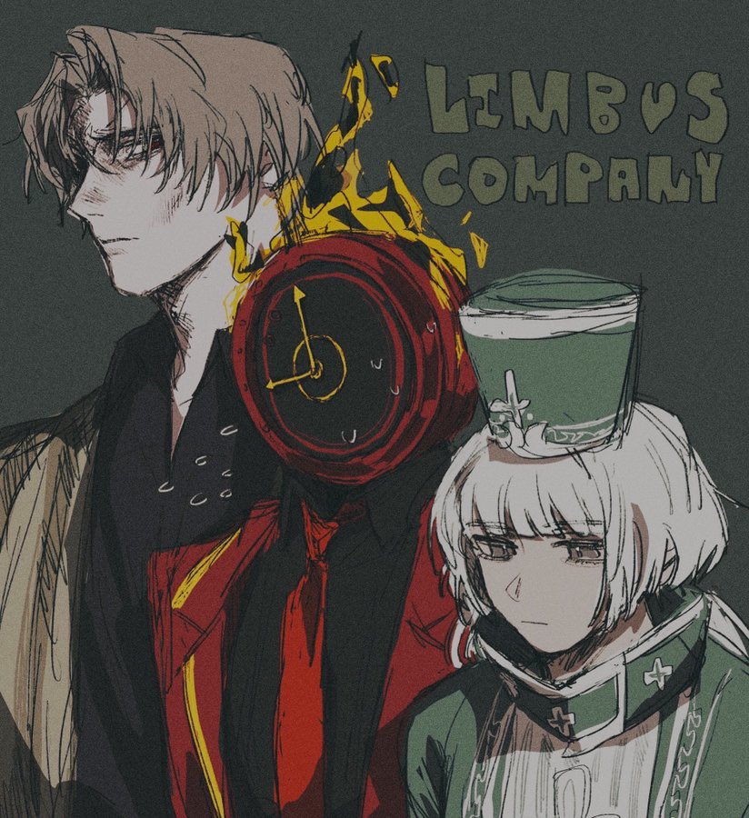 dante, vergilius, and charon (project moon and 1 more) drawn by komin_kuma