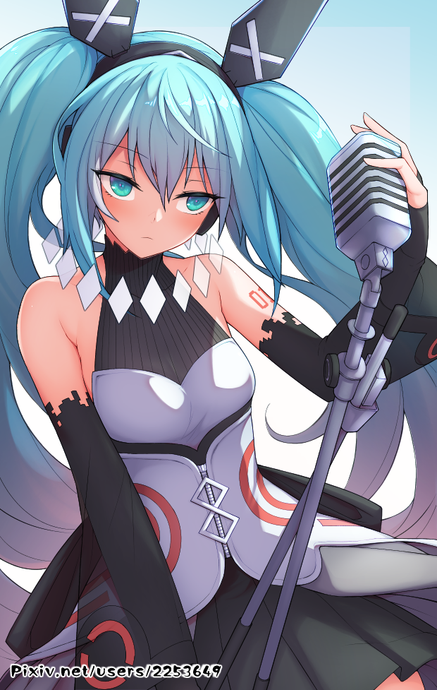 hatsune miku (vocaloid and 1 more) drawn by waero