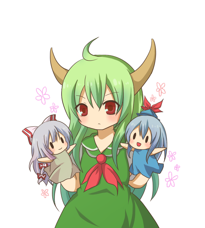 fujiwara no mokou, kamishirasawa keine, and ex-keine (touhou) drawn by takojiru