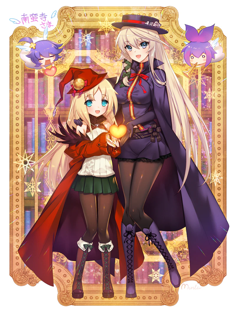 salix, meru, xavier, and minokichi (sengoku bushouki muramasa and 1 more) drawn by munlu_(wolupus)