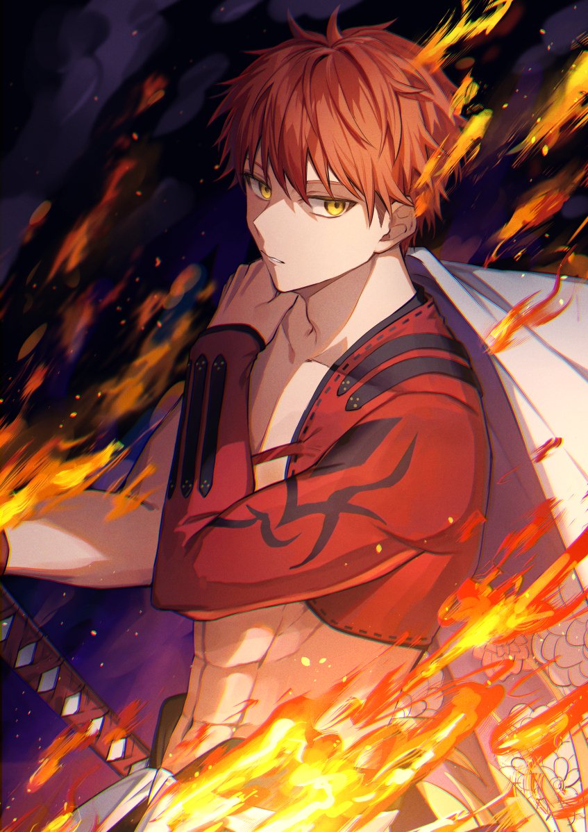 emiya shirou and senji muramasa (fate and 1 more) drawn by coyucom