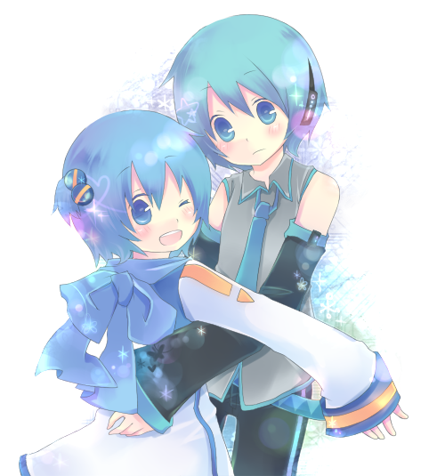 hatsune mikuo and kaiko (vocaloid) drawn by maimu_(polka)