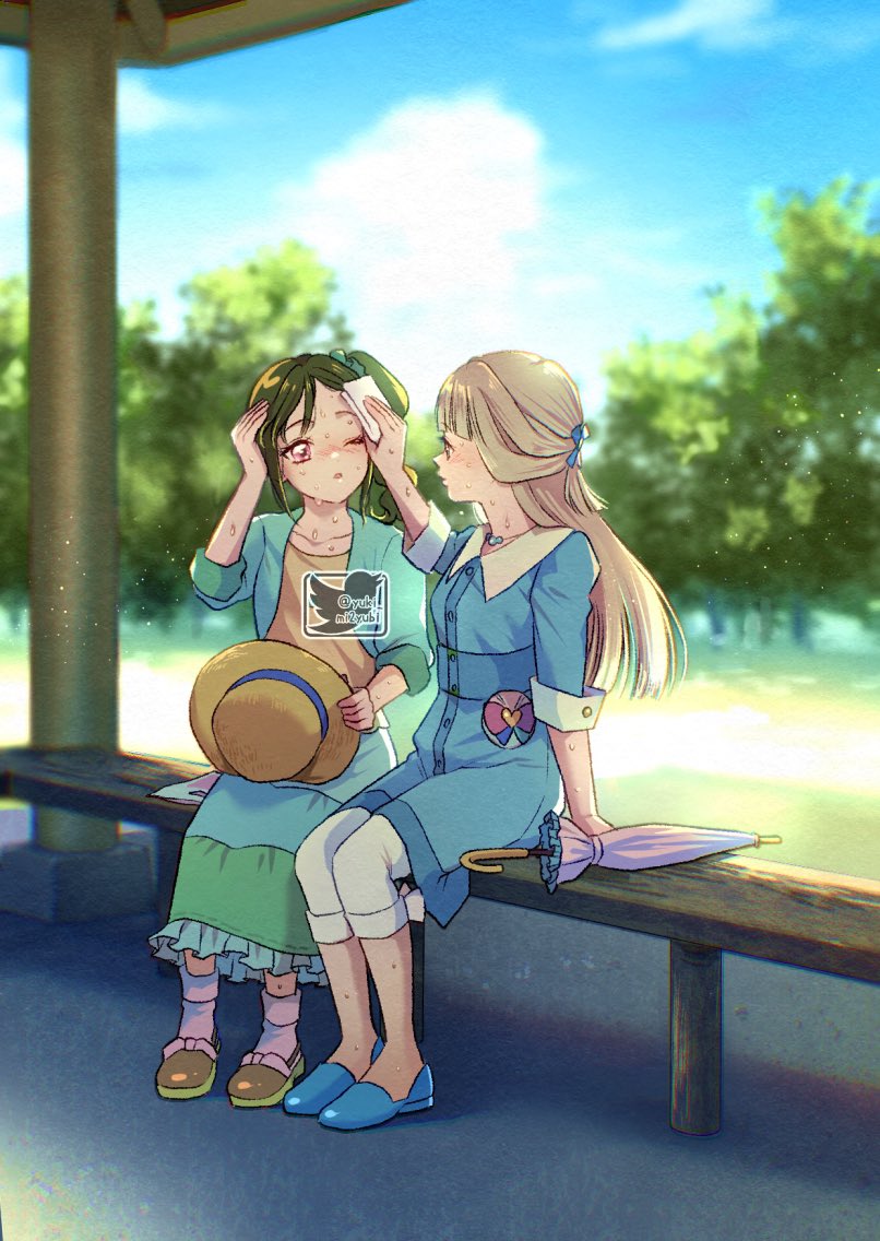 nekoyashiki yuki and nekoyashiki mayu (precure and 1 more) drawn by yuki_(yuki3243)