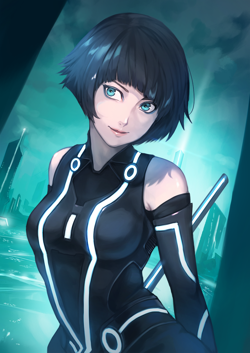 quorra (tron and 1 more) drawn by kagyu_nakamura