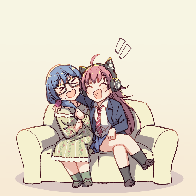 tamade chiyu and asahi rokka (bang dream!) drawn by ayasaka