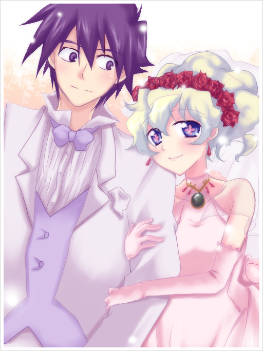 nia teppelin and simon (tengen toppa gurren lagann) drawn by hazuki_(pacco)