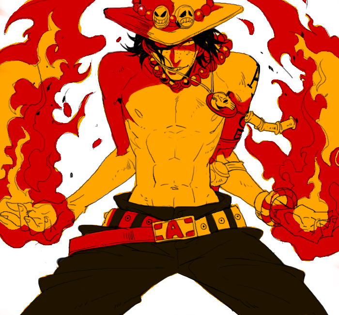 portgas d. ace (one piece) drawn by inzup