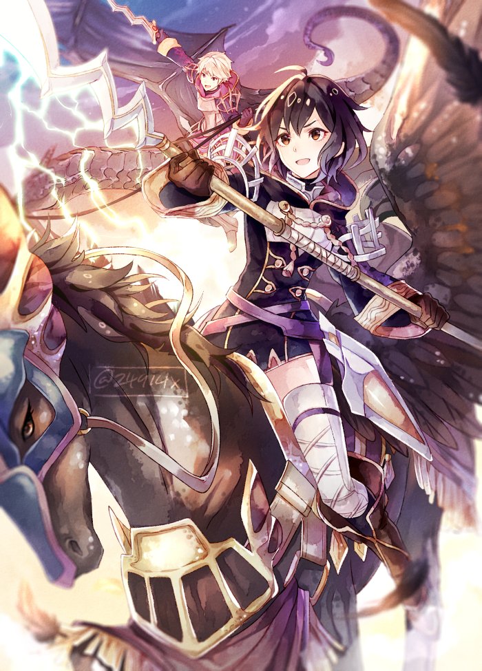 male robin and female morgan (fire emblem and 2 more) drawn by xin_(24914)