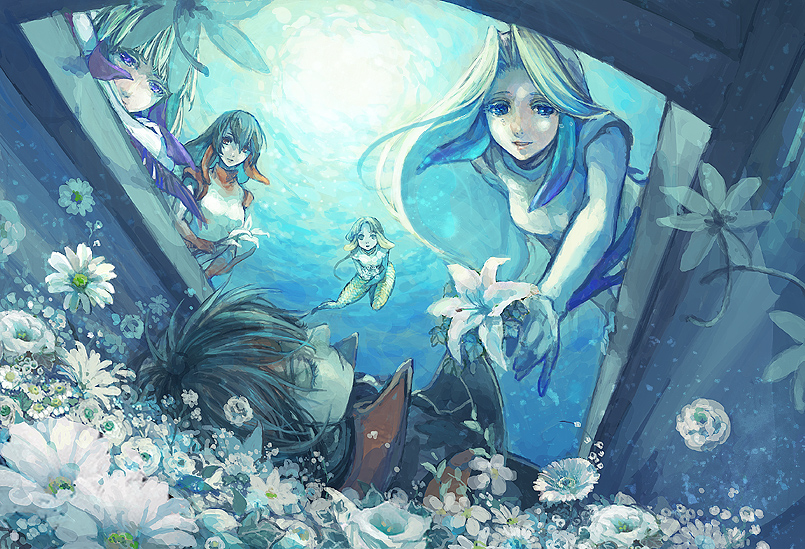 lazlo, lilin, liloon, lilen, and lilan (gensou suikoden and 1 more) drawn by harusaki_miho