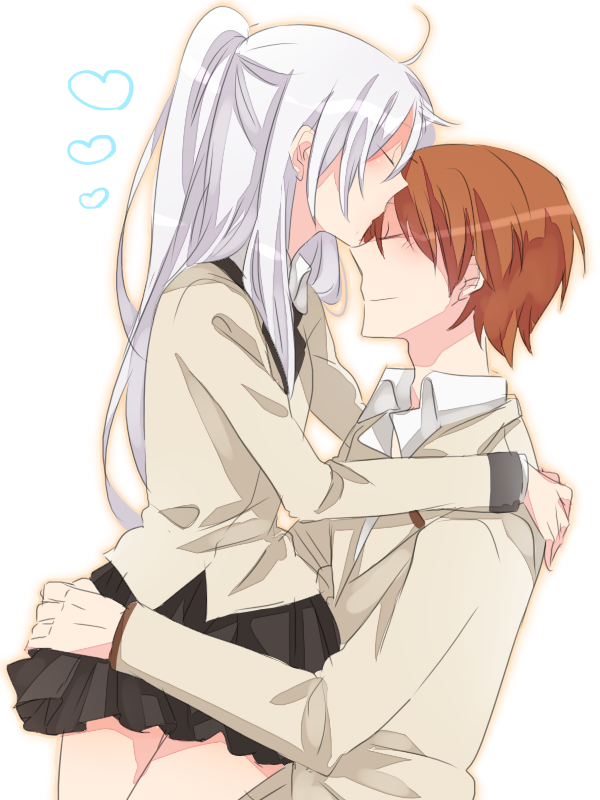tachibana kanade and otonashi yuzuru (angel beats!) drawn by tooru_(jux)