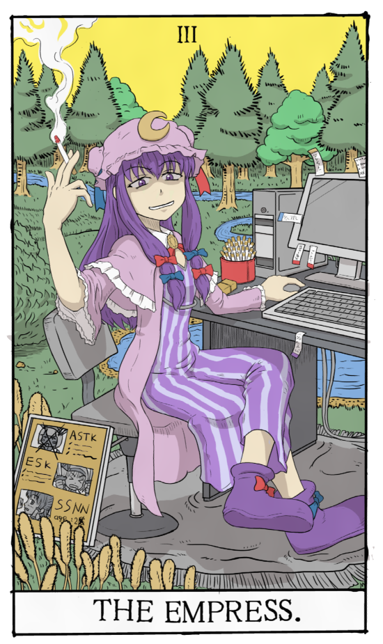 hakurei reimu, konpaku youmu, patchouli knowledge, sananana, taisa, and 2 more (touhou and 1 more) drawn by ddd_(nicoseiga51845241)