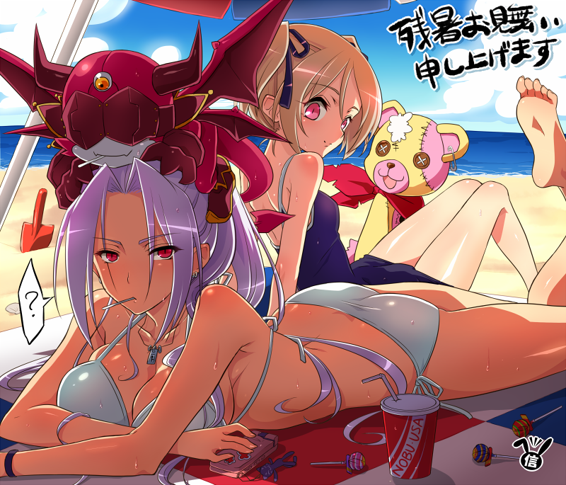 chloe fleurage, annerose redrum, kipapa broken-bear, and frode grim-reaper (original) drawn by mochimako_(mushikera_hoi2)