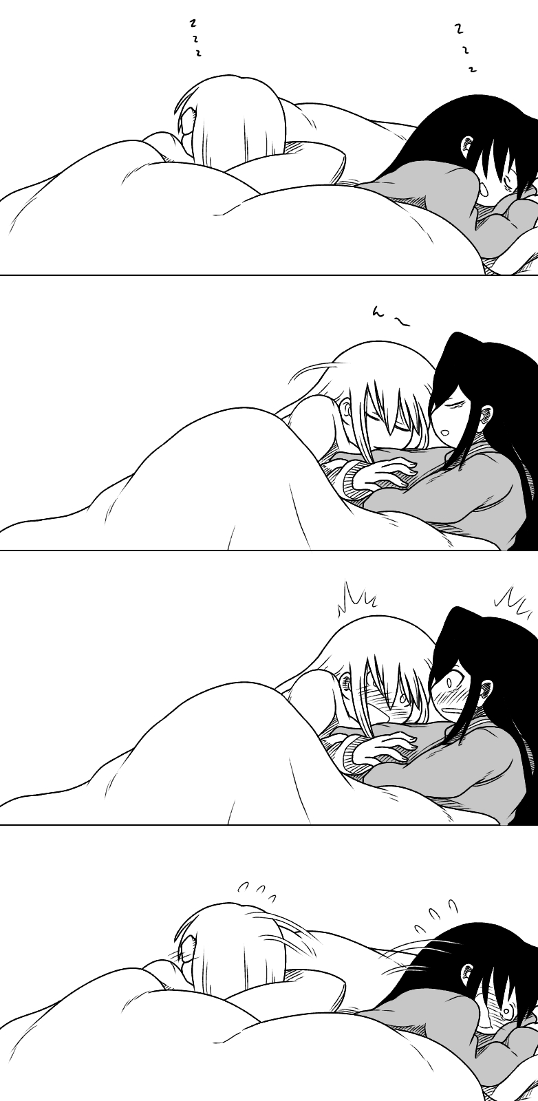 kuroki tomoko and nemoto hina (watashi ga motenai no wa dou kangaetemo omaera ga warui!) drawn by wani_doriru