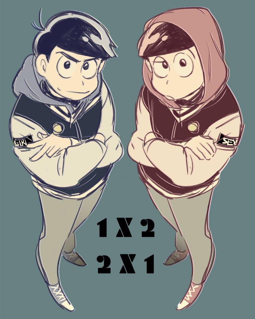 matsuno osomatsu and matsuno karamatsu (osomatsu and 2 more) drawn by o2_(o2mm)