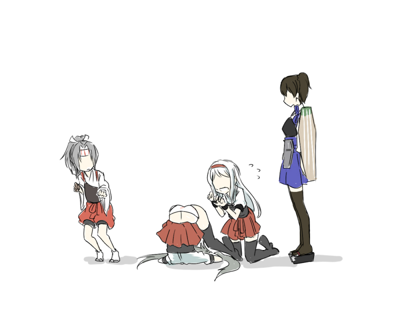 kaga, zuikaku, shoukaku, and zuihou (kantai collection) drawn by wakie