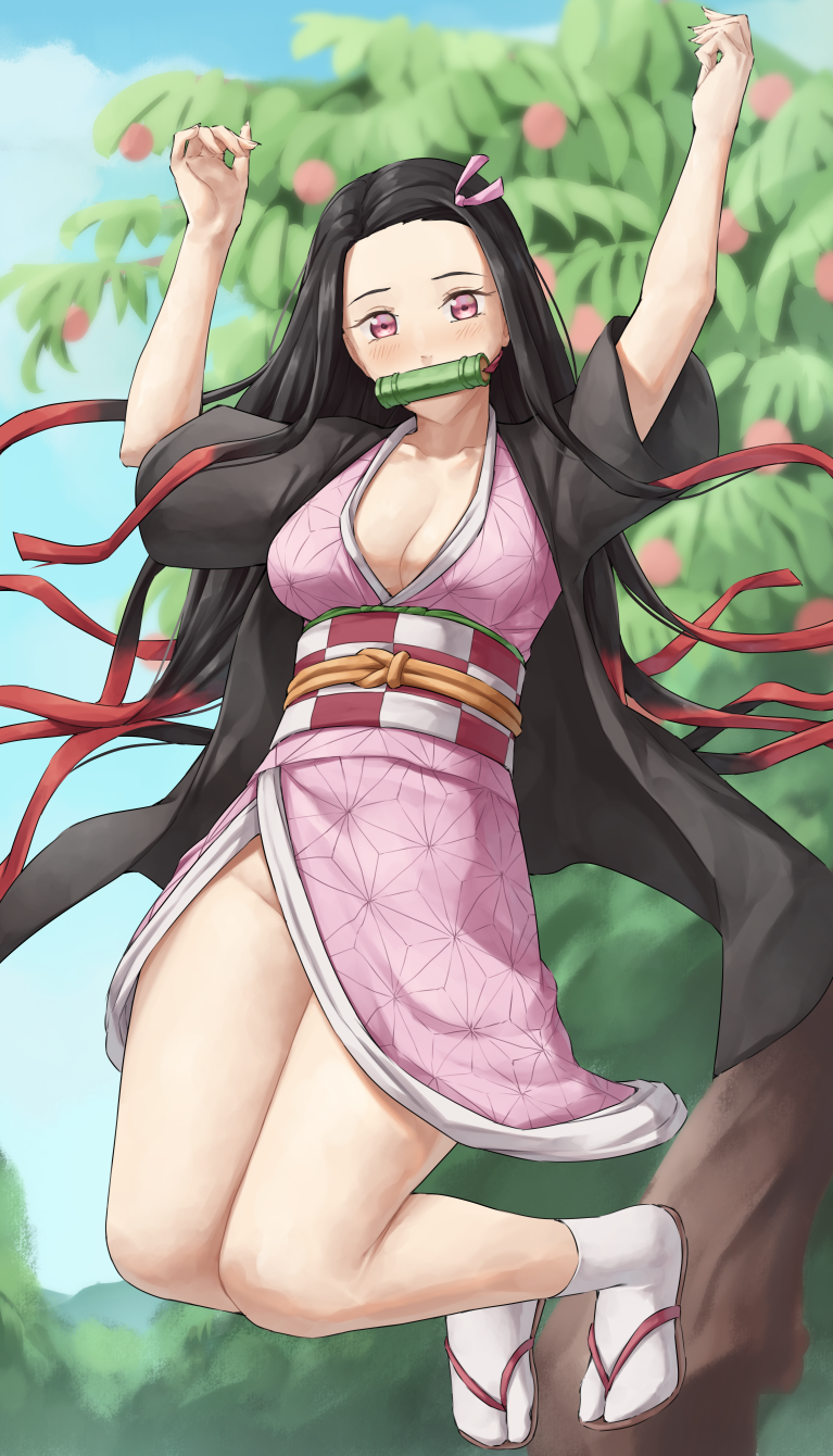 kamado nezuko (kimetsu no yaiba) drawn by sarhce