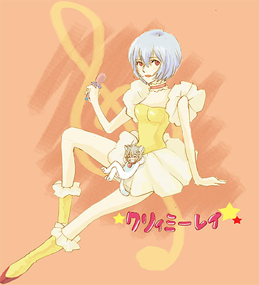 ayanami rei, nagisa kaworu, and creamy mami (neon genesis evangelion and 1 more) drawn by lrk