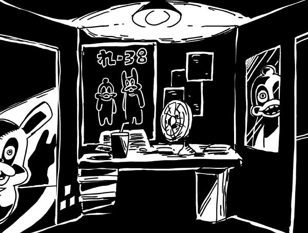 duckman and fakkuma (five nights at freddy's and 1 more) drawn by bkub