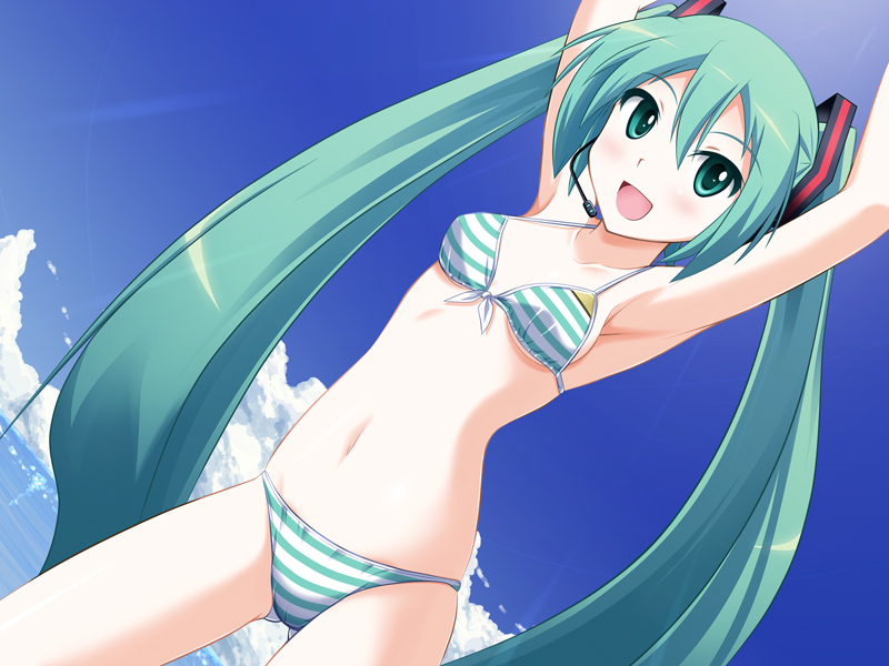 hatsune miku (vocaloid and 1 more) drawn by hyokkori_tamago